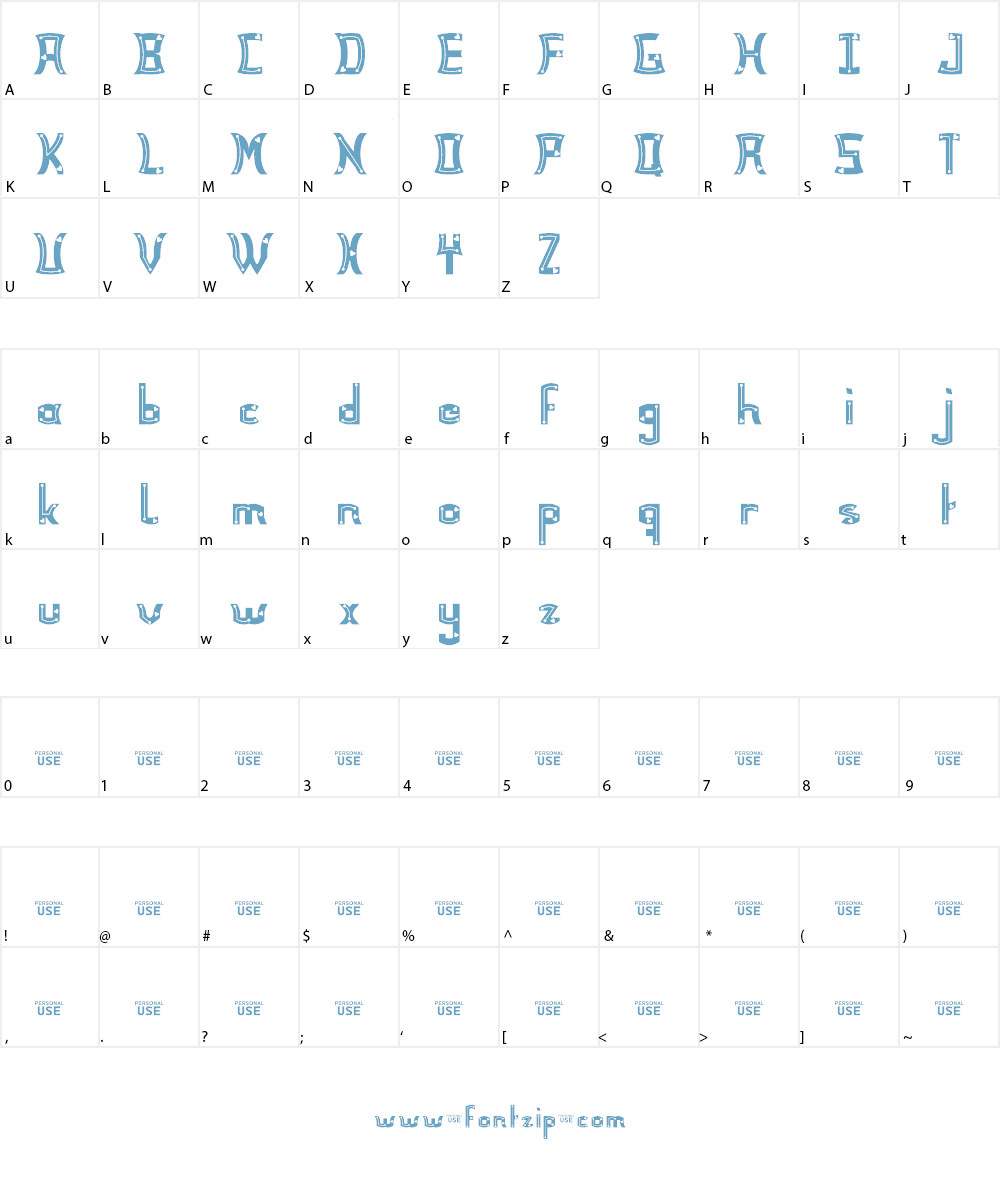Yorle Personal use Font Character